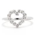 Silberring Herz mit Zirkonen