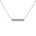 Silberkette mit festem Ornament und Zirkonia