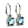 Silberne Ohrringe mit Aquamarin
