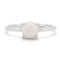 Silberring mit weißem Opal