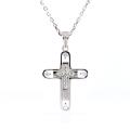 Silberner Kreuz-Anhänger mit Zirkonen