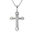 Silberner Kreuz-Anhänger mit Zirkonen