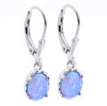 Silberne Ohrringe mit blauem Opal