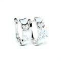 Silberohrringe mit Opal und Zirkonia