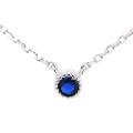 Silberne Saphirkreis-Kette