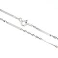 Silberne Twist Alternate-Kette 2 mm