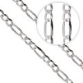 Silberne massive Figaro-Kette 7 mm