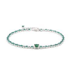 Silberarmband mit Smaragden