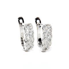 Silberne Ohrringe mit Zirkonen