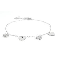 Silberarmband mit Zirkonen