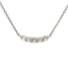 Silberkette mit festem Ornament und Zirkonia