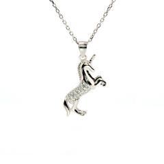 Silberanhänger Einhorn mit Zirkonia