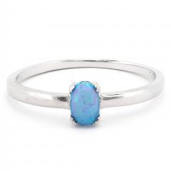 Silberring mit blauem Opal