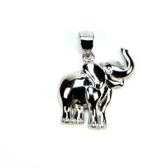 Silberner Anhänger Elefant mit Zirkon