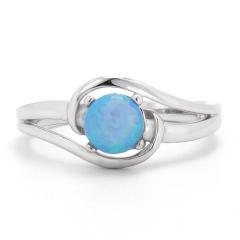 Silberring mit blauem Opal