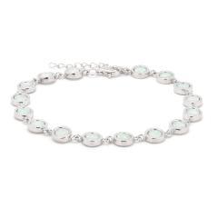 Silberarmband mit weißem Opal