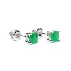 Silberne Ohrringe mit Chrysolith