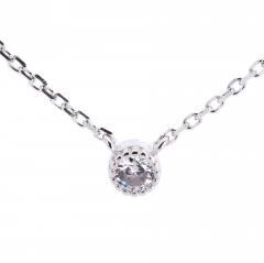 Silberne Kreiskette mit Zirkonia