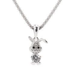 Silberanhänger Hase mit Zirkonen