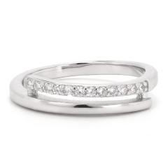 Silberring mit Zirkonen