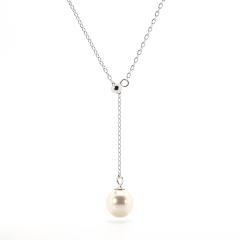 Silberkette mit festem Perlenornament