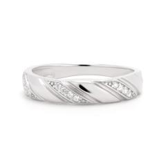 Silberring mit Zirkonen