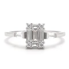 Silberring mit Zirkonen