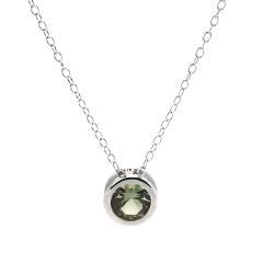Silberkette mit Radornament mit Chrysolith