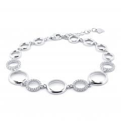 Silberarmband RINGE mit Zirkonien