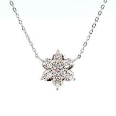 Silberne SCHNEEFLOCKEN-Kette mit Zirkonien