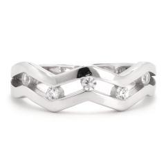 Silberring mit Zirkonen