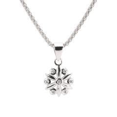 Silberanhänger Schneeflocke mit Zirkonia