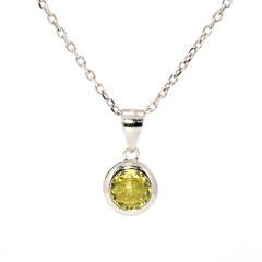 Silberanhänger mit Chrysolith