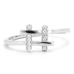 Silberring mit Zirkonen