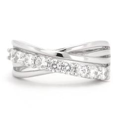 Silberring mit Zirkonen