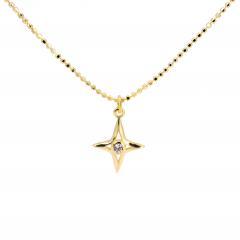Vergoldete STERN-Kette mit Zirkonia