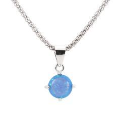 Silberanhänger mit blauem Opal